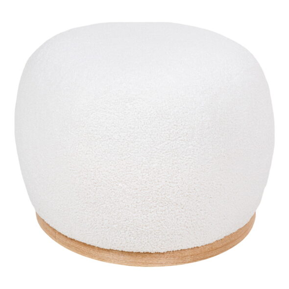 House Nordic - Manhattan Pouf - Pouf, Teddy, weiß, 54,5x88,5x36 cm, HN1235 – Bild 5