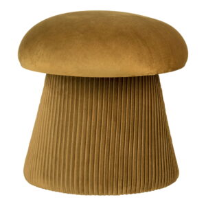 House Nordic - Hampton Pouf - Pouf, Samt, Ocker, ø41x39 cm, HN1245
