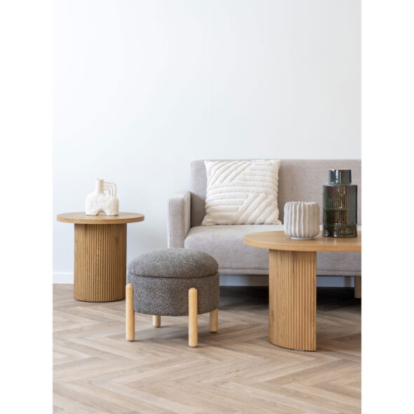 House Nordic - Medas Pouf – Pouf mit Stauraum, braun/natur, HN1237 – Bild 2