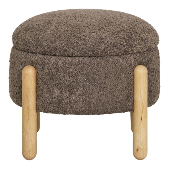 House Nordic - Medas Pouf – Pouf mit Stauraum, braun/natur, HN1237 – Bild 3