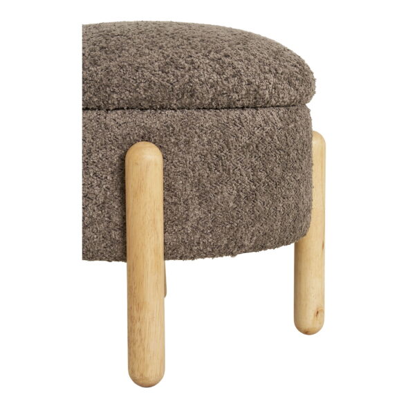 House Nordic - Medas Pouf – Pouf mit Stauraum, braun/natur, HN1237 – Bild 5