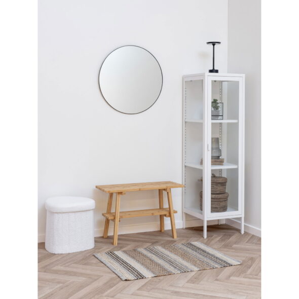 House Nordic - Medford Pouf - Pouf, Teddy, weiß, HN1310 42,5x36,5 cm – Bild 6
