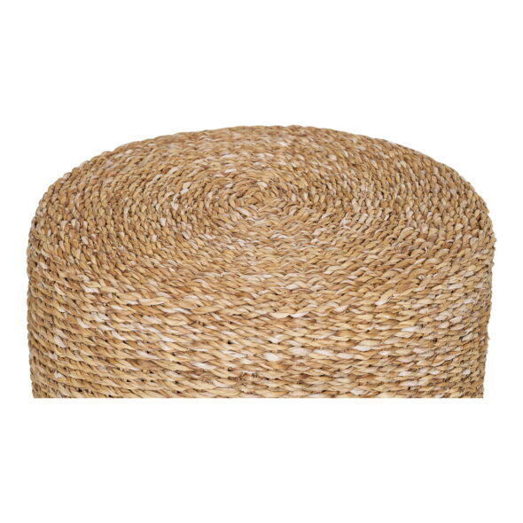 House Nordic - Rivera Pouf - Pouf, Seegras/Baumwolle, natur ø40x40 cm – Bild 3