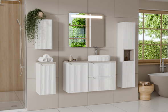 40-cm-Aufsatzschrank mit Wäschekorb – Bild 4
