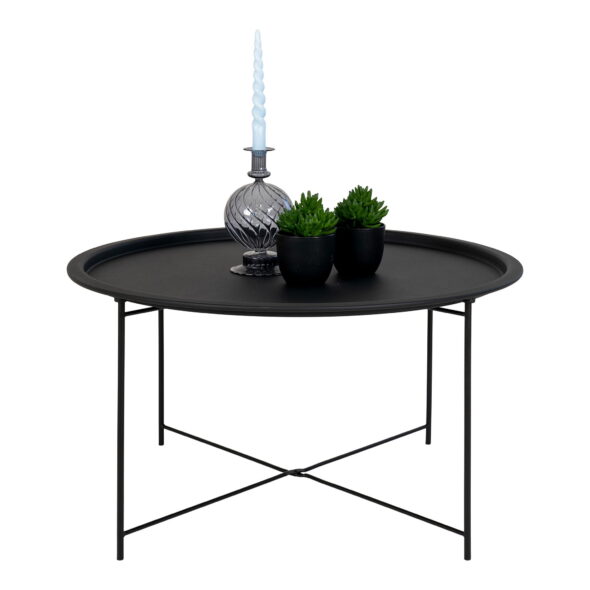 House Nordic - Bastia Couchtisch – Couchtisch aus Stahl, schwarz Ø75x43 cm – Bild 3