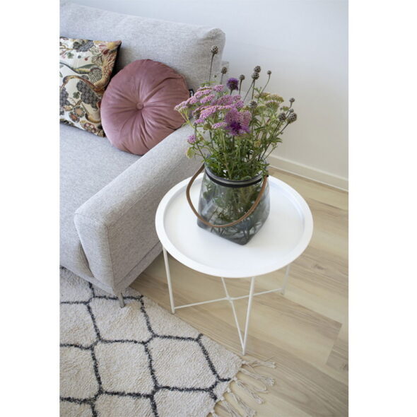 House Nordic - Bastia Beistelltisch – Beistelltisch aus Stahl, weiß Ø47x50 cm – Bild 5
