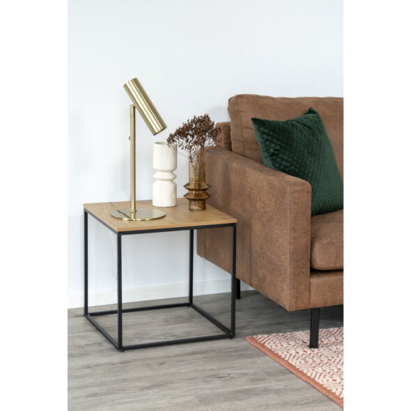 House Nordic - Vita Beistelltisch - Beistelltisch, Eichenoptik, schwarzes Gestell 45x45x45 cm – Bild 9