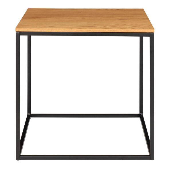 House Nordic - Vita Beistelltisch - Beistelltisch, Eichenoptik, schwarzes Gestell 45x45x45 cm – Bild 5