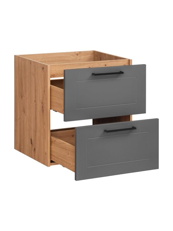Waschbeckenunterschrank, 60 cm, 2 Schubladen – Bild 3