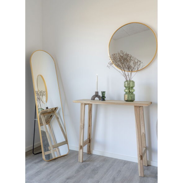 House Nordic - Girona Konsolentisch - Konsolentisch, Teak, Natur, 90x30x80 cm – Bild 8