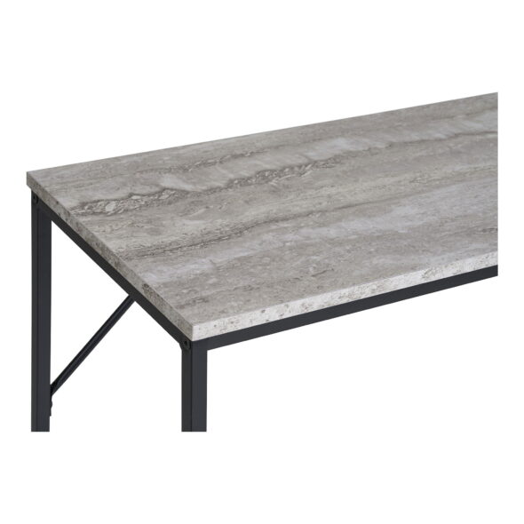 House Nordic - Vita Konsolentisch – Konsolentisch, 1 Ablage, Travertin-Optik, schwarzes Gestell 110 x 26 x 80 cm – Bild 5