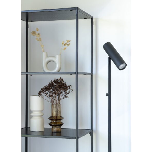 House Nordic - Vita Regal - Regal, 5 Regale, schwarz, schwarzer Rahmen 51x36x170 cm – Bild 8