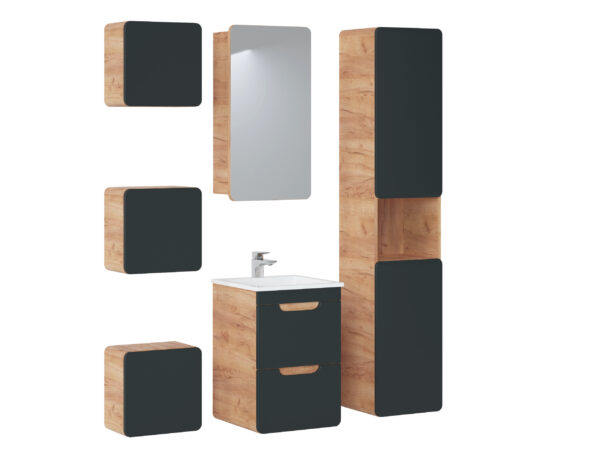 Waschbeckenunterschrank, 50 cm, 2 Schubladen – Bild 2