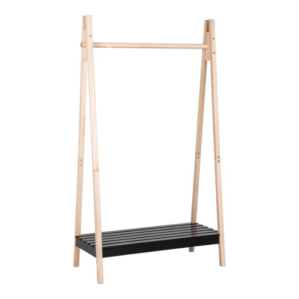 House Nordic - Torino Kleiderständer - Kleiderständer, MDF/Paulownia, Natur/Schwarz94,5x39x170 cm – Bild 2