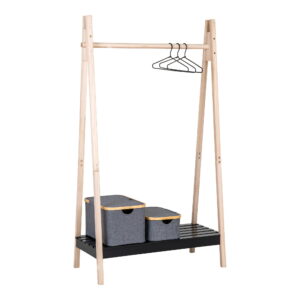 House Nordic - Torino Kleiderständer - Kleiderständer, MDF/Paulownia, Natur/Schwarz94,5x39x170 cm