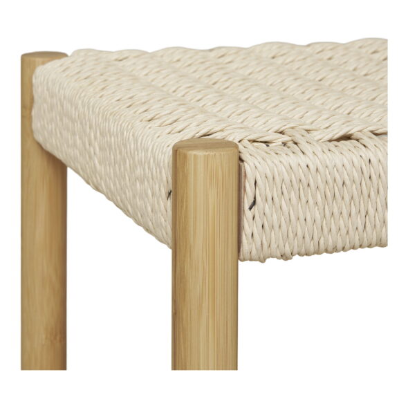 House Nordic - Ember Kleiderständer – Kleiderständer mit Bank aus Naturgeflecht, Bambus, Natur, 36 x 95 x 165 cm – Bild 6