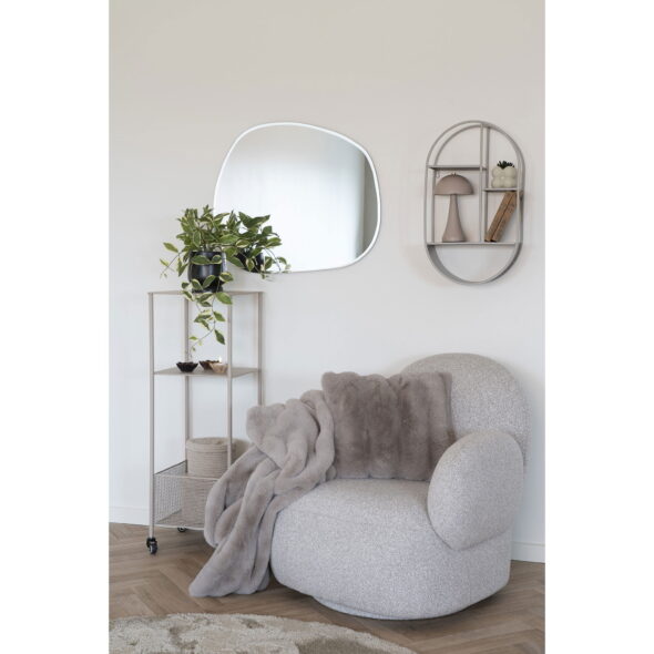 House Nordic - Galena Cushion - Kissen, Kunstfell, beige 45x45 cm – Bild 5