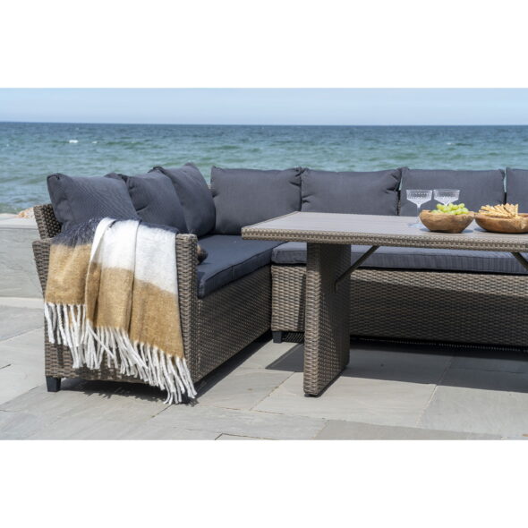 House Nordic - Sintra Plaid - Plaid, schwarz/weiß/braun 130x170 cm – Bild 2