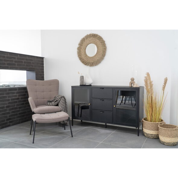 House Nordic - Seitenplaid - Plaid, schwarz/beige 130x180 cm – Bild 3