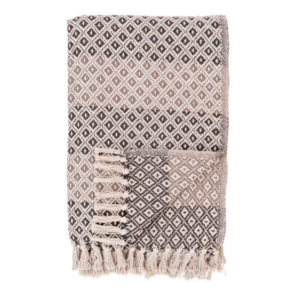 House Nordic - Alanya Plaid - Plaid, braun/beige/weiß 130x180 cm