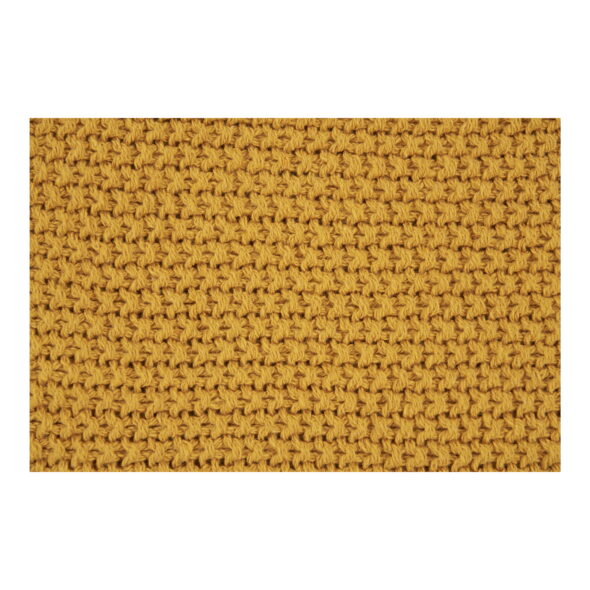 House Nordic - Santos Plaid - Plaid, recycelte Baumwolle, Ocker 130x170 cm – Bild 3