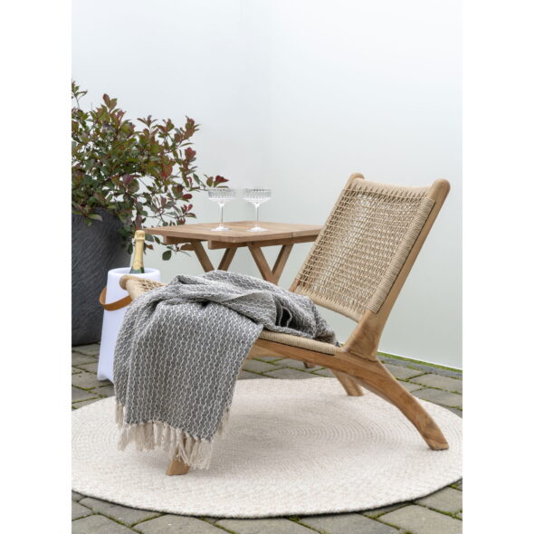 House Nordic - Cort Plaid - Plaid, Baumwolle, dunkelgrau/weiß, Design C 130x160 cm – Bild 6