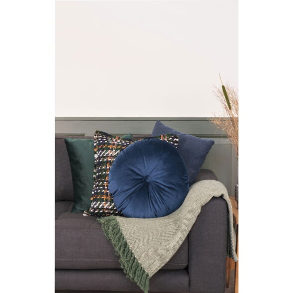 House Nordic - Cort Plaid - Plaid, Baumwolle, grün/weiß, Design A 130x160 cm – Bild 4