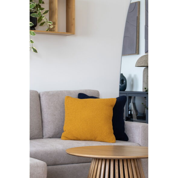 House Nordic - Santos Cushion - Kissen, recycelte Baumwolle, ocker 45x45 cm – Bild 2