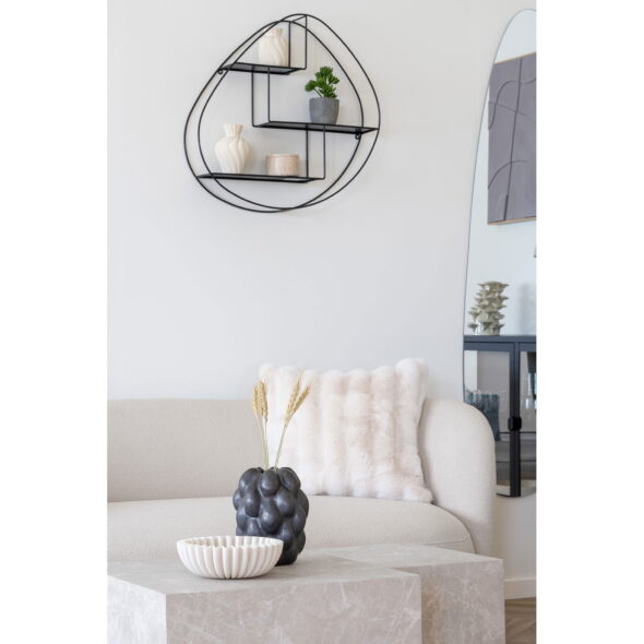House Nordic - Galena Cushion - Kissen, Kunstfell, weiß 45x45 cm – Bild 2