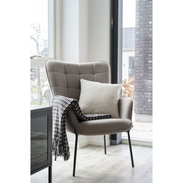 House Nordic - Savannah Cushion - Kissen, Bouclé, beige 45x45 cm – Bild 2