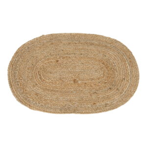 House Nordic - Bombay Fußmatte – Fußmatte aus geflochtener Jute, natur, oval 50x80 cm