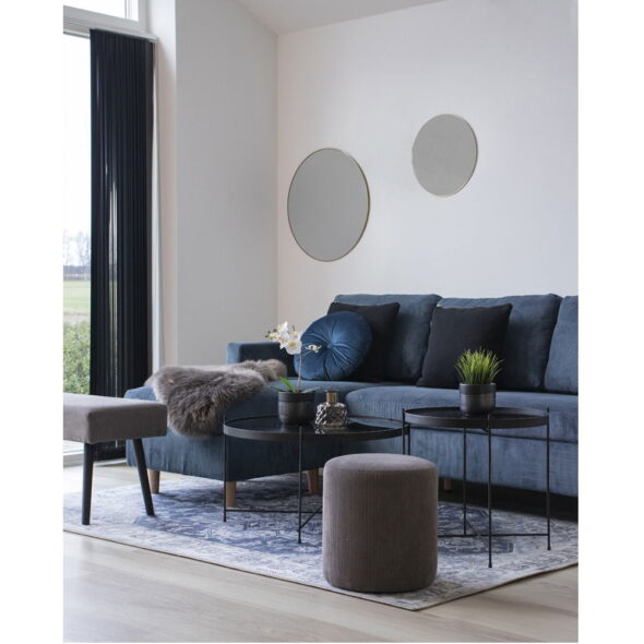 House Nordic - Jersey-Spiegel - Spiegel, Stahl, Messingoptik, ø40 cm – Bild 2