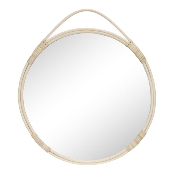 House Nordic - Malo Mirror - Spiegel, Rattan, natur, ø50 cm