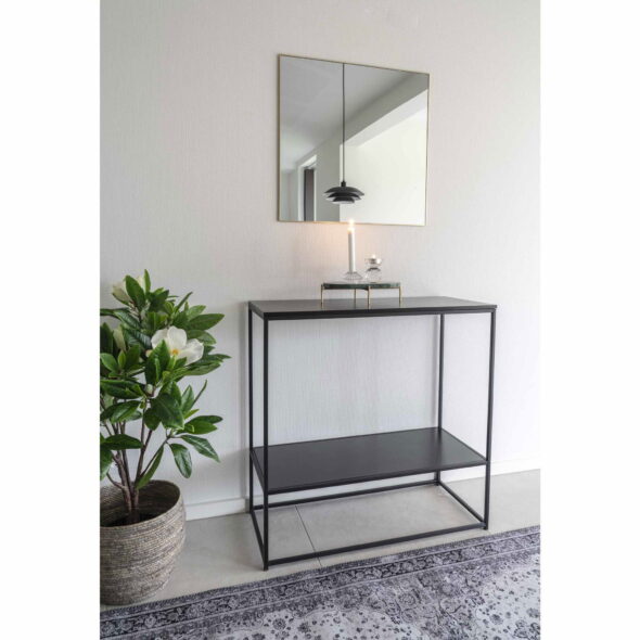 House Nordic - Jersey-Spiegel - Spiegel, Stahl, Messingoptik, 60x60 cm – Bild 3