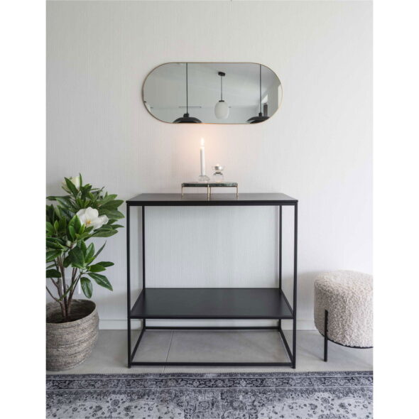House Nordic - Jersey-Spiegel - Spiegel, Stahl, Messingoptik, 35x80 cm – Bild 2