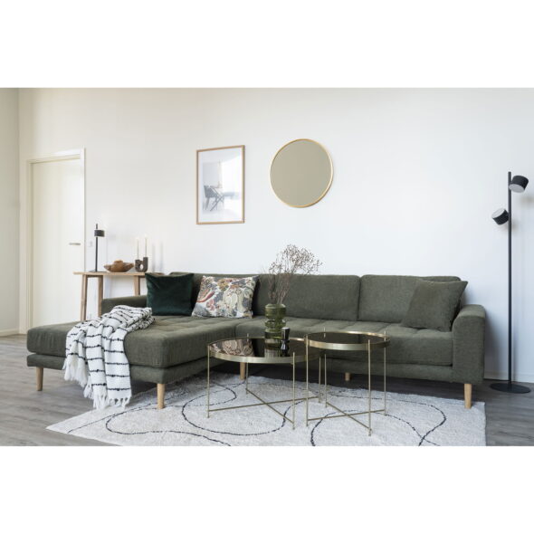House Nordic - Madrid Mirror - Spiegel, Aluminium, Messingoptik, ø60 cm – Bild 5
