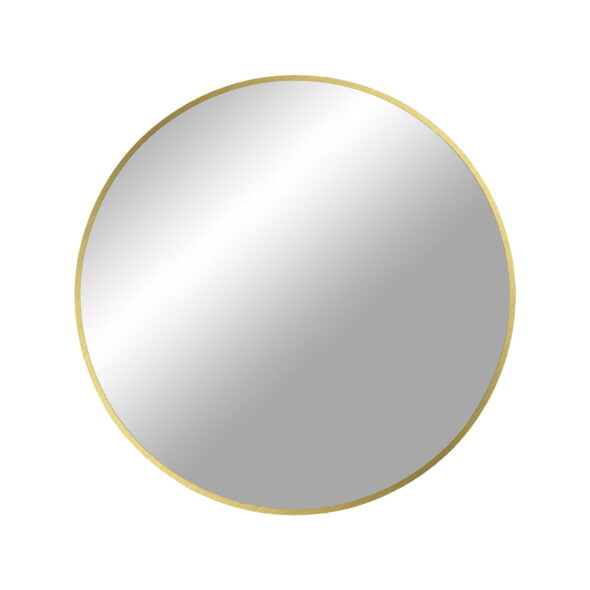 House Nordic - Madrid Mirror - Spiegel, Aluminium, Messingoptik, ø60 cm