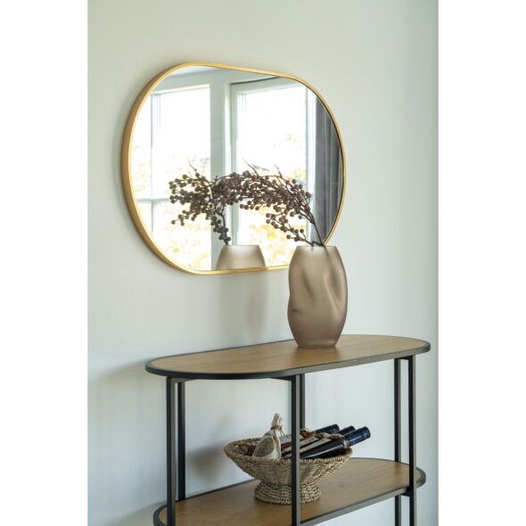 House Nordic - Madrid Mirror - Spiegel, Aluminium, Messingoptik, 50x80 cm – Bild 2