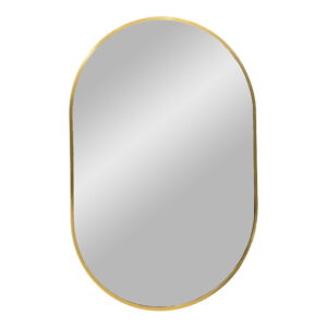 House Nordic - Madrid Mirror - Spiegel, Aluminium, Messingoptik, 50x80 cm