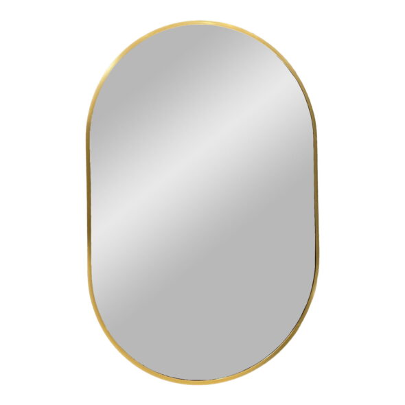 House Nordic - Madrid Mirror - Spiegel, Aluminium, Messingoptik, 50x80 cm