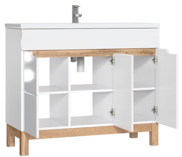 Waschbeckenunterschrank 100 cm, 3 Türen – Bild 2