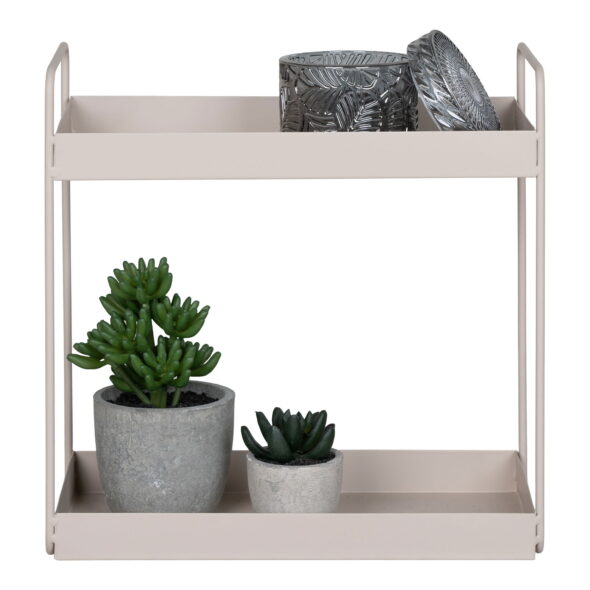 House Nordic - Rabo Standing Double Shelf - Stehendes Doppelregal, Stahl, Sand, 2 Regale 30x15x31 cm – Bild 3