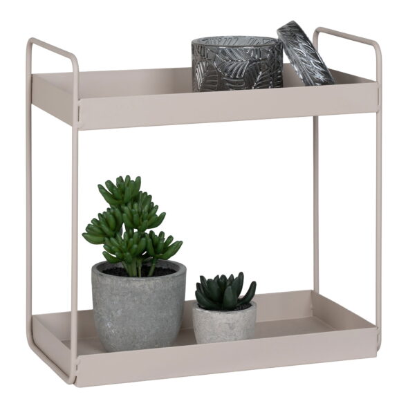 House Nordic - Rabo Standing Double Shelf - Stehendes Doppelregal, Stahl, Sand, 2 Regale 30x15x31 cm – Bild 5