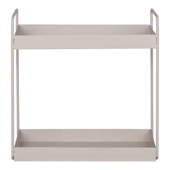 House Nordic - Rabo Standing Double Shelf - Stehendes Doppelregal, Stahl, Sand, 2 Regale 30x15x31 cm