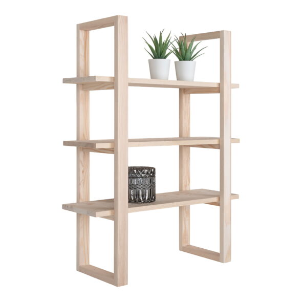 House Nordic - Santiago Shelf - Regal, Paulownia-Holz, Natur 48x63 cm – Bild 2