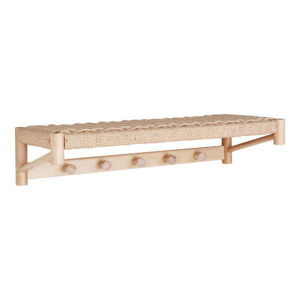 House Nordic - Abano Hat Shelf - Hutablage, Pappelholz/Naturgeflecht, natur78x31 cm