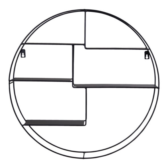 House Nordic - Genk Wall Shelf - Wandregal, Stahl, schwarz Ø47x10 cm – Bild 5