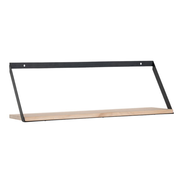 House Nordic - Basel Shelf - Wandregal, Stahl, Kiefernholz 55x14x18 cm – Bild 2