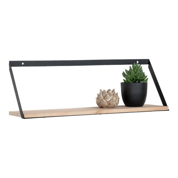 House Nordic - Basel Shelf - Wandregal, Stahl, Kiefernholz 55x14x18 cm – Bild 3