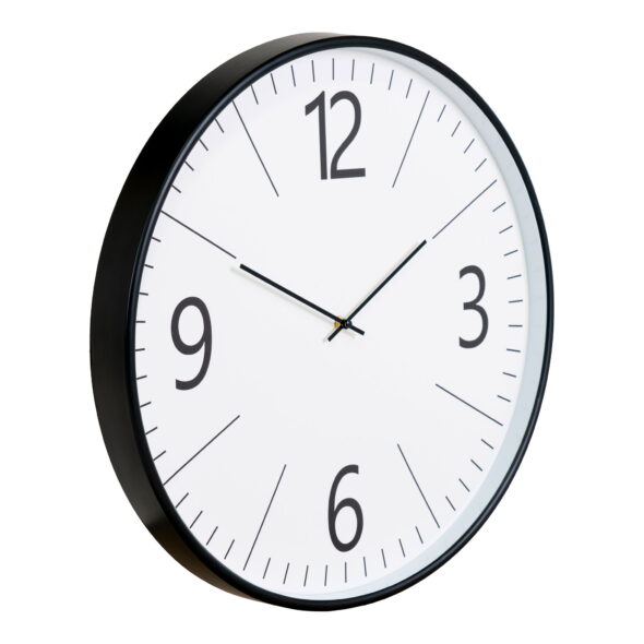 House Nordic - Biel Wall Clock - Wanduhr, schwarz und weiß, geräuschloses Uhrwerk ø51 cm – Bild 3